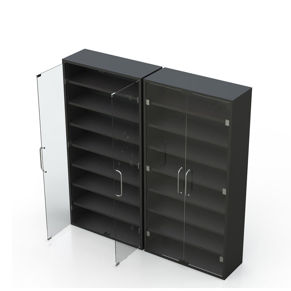 Vitrina expositora para cigarrillos con puerta de cristal