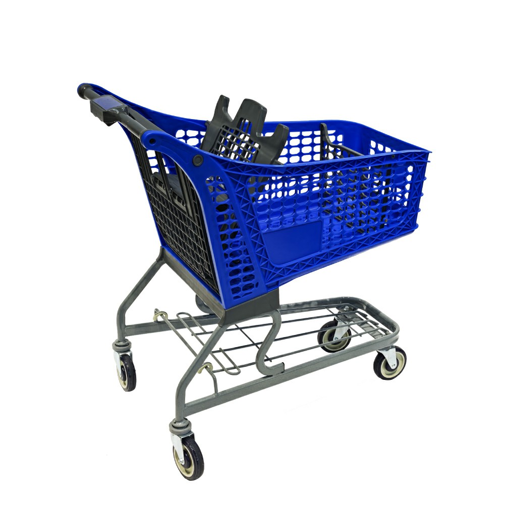 Carro de compras de plástico 130L