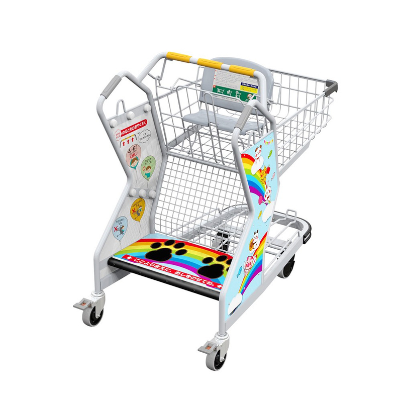 Carro de compras con cesta para tienda de conveniencia