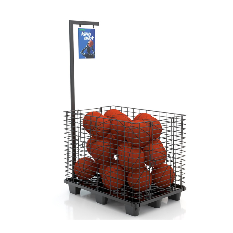 Contenedor de alambre con plataforma de plástico