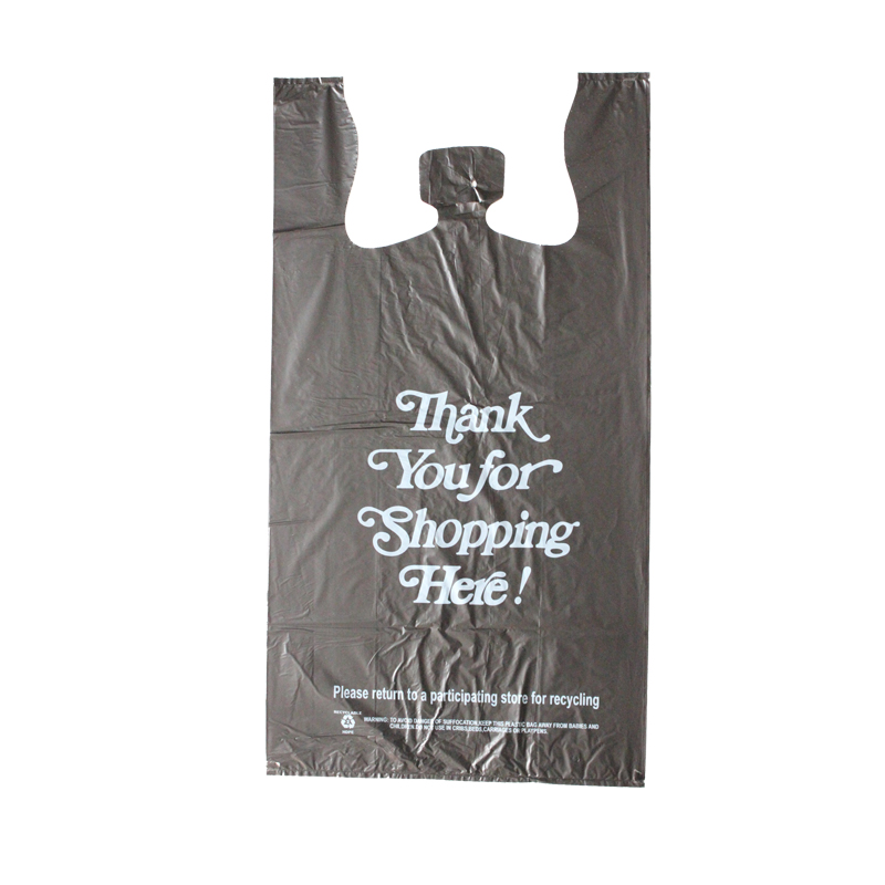 Bolsa de camiseta de plástico de fácil apertura reciclada de resina virgen