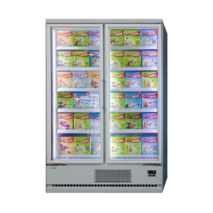 Congelador vertical enchufable de múltiples pisos &lt;-18 ℃ con puerta de vidrio 