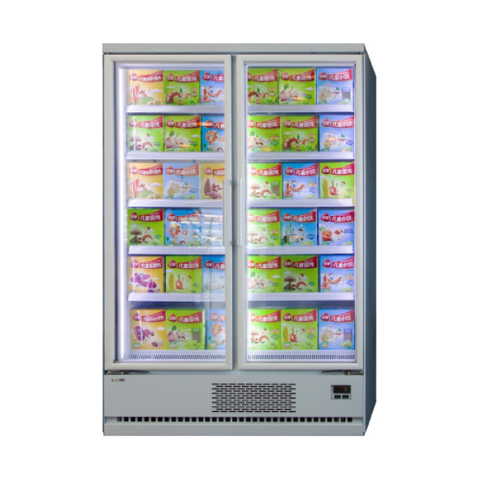 Congelador vertical enchufable de múltiples pisos &lt;-18 ℃ con puerta de vidrio 