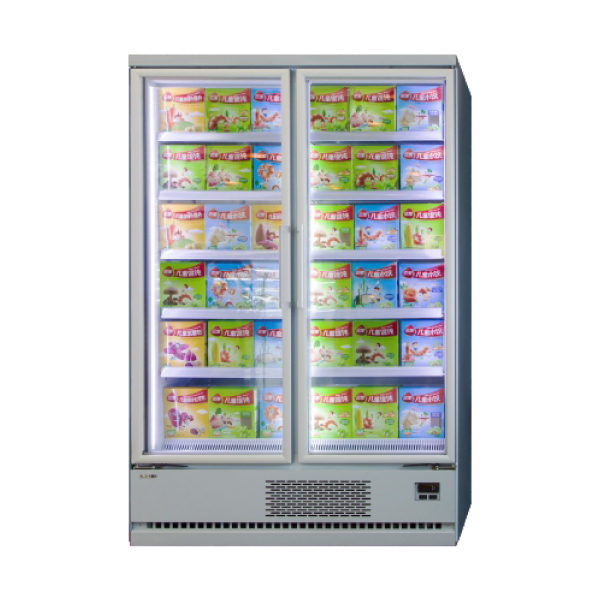 Congelador vertical enchufable de múltiples pisos &lt;-18 ℃ con puerta de vidrio 