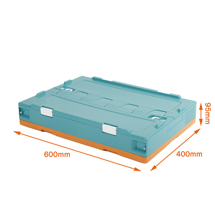 Contenedor de almacenamiento plegable duradero con tapa adjunta
