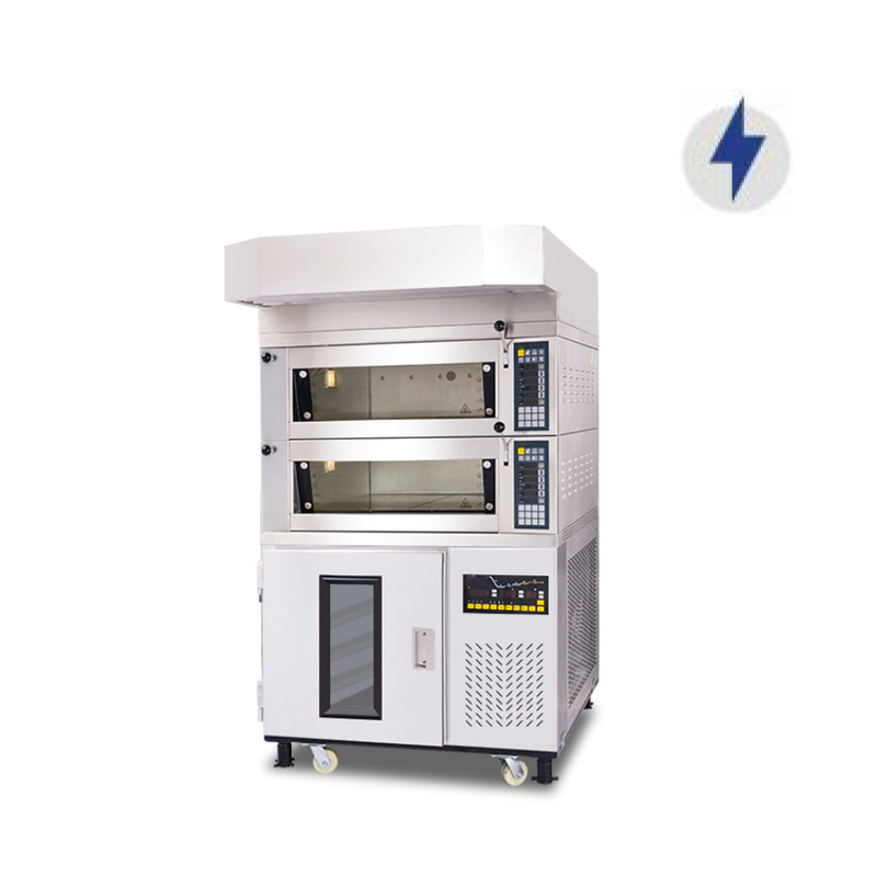 Horno eléctrico comercial de piso con horno de covección
