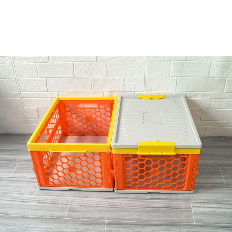 2022 Caja de almacenamiento de plástico plegable de nuevo diseño con tapa