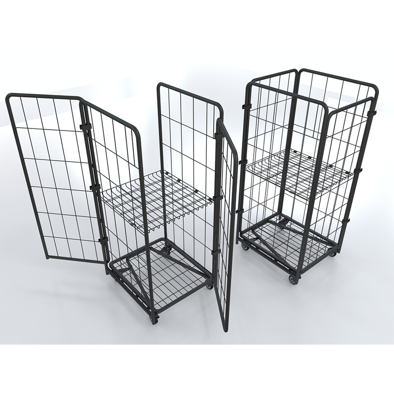 Contenedor rodante logístico plegable