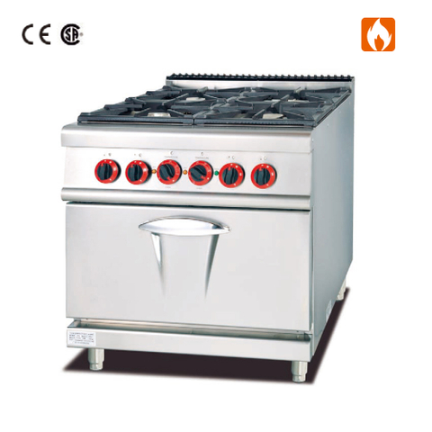 Cocina a gas con horno eléctrico y de 4 quemadores
