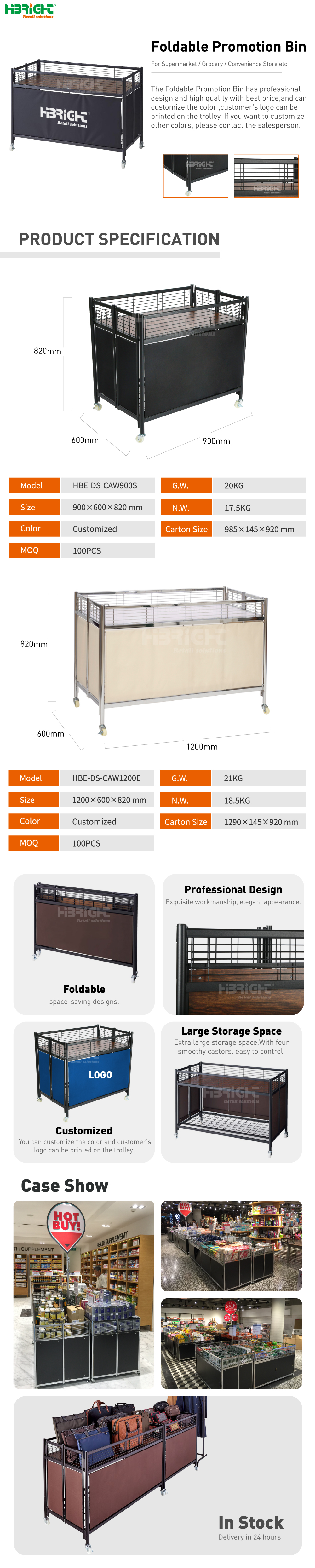 Contenedor de promoci&oacute;n plegable