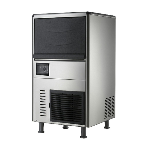 Máquina para hacer hielo comercial independiente granular refrigerada por aire de 60-120 KG/24H con depósito de almacenamiento