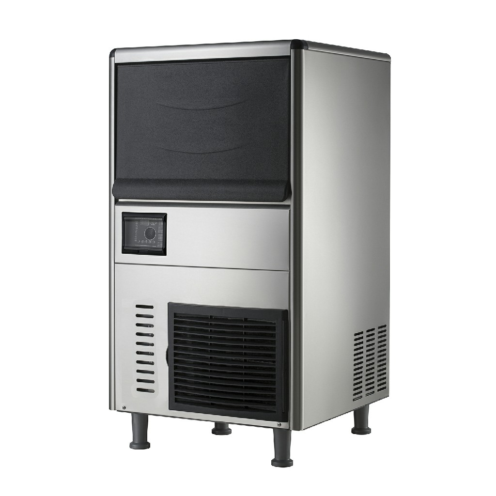 Máquina para hacer hielo comercial independiente granular refrigerada por aire de 60-120 KG/24H con depósito de almacenamiento