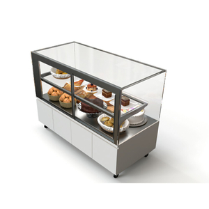 Vitrina de vidrio para pasteles y pan