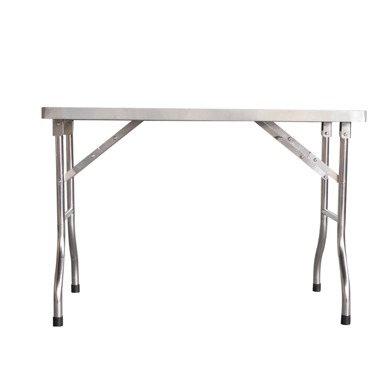 Mesa de trabajo plegable de acero inoxidable