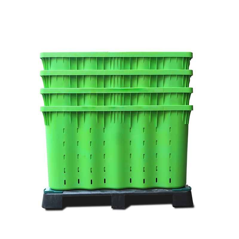 Caja de paletas de plástico apilable