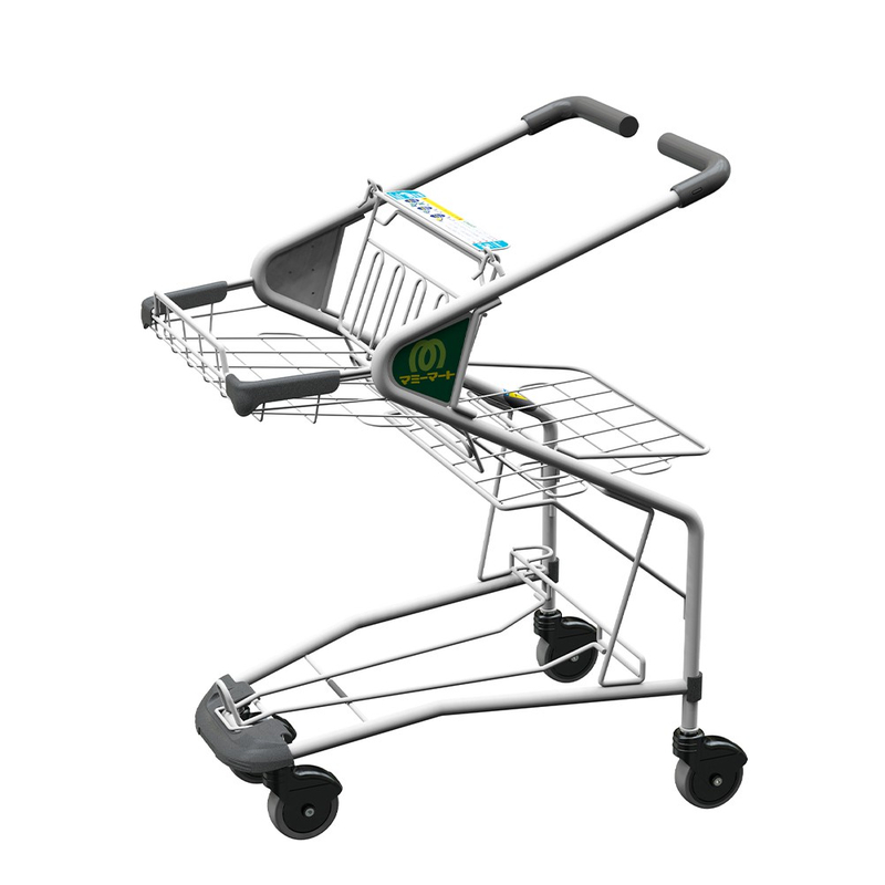 Carro de compras con cesta para tienda de conveniencia