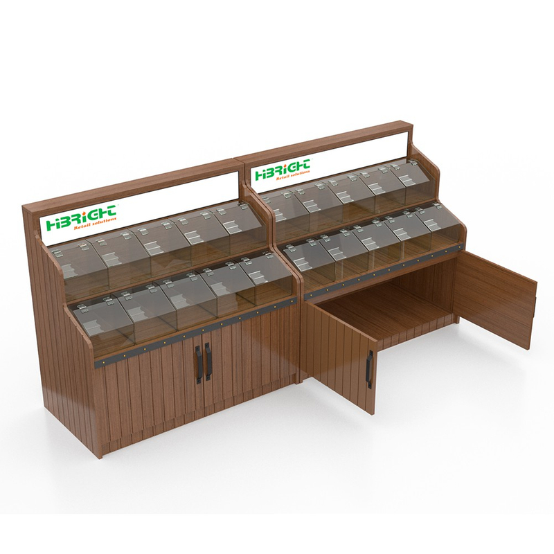 Expositor de madera para snacks