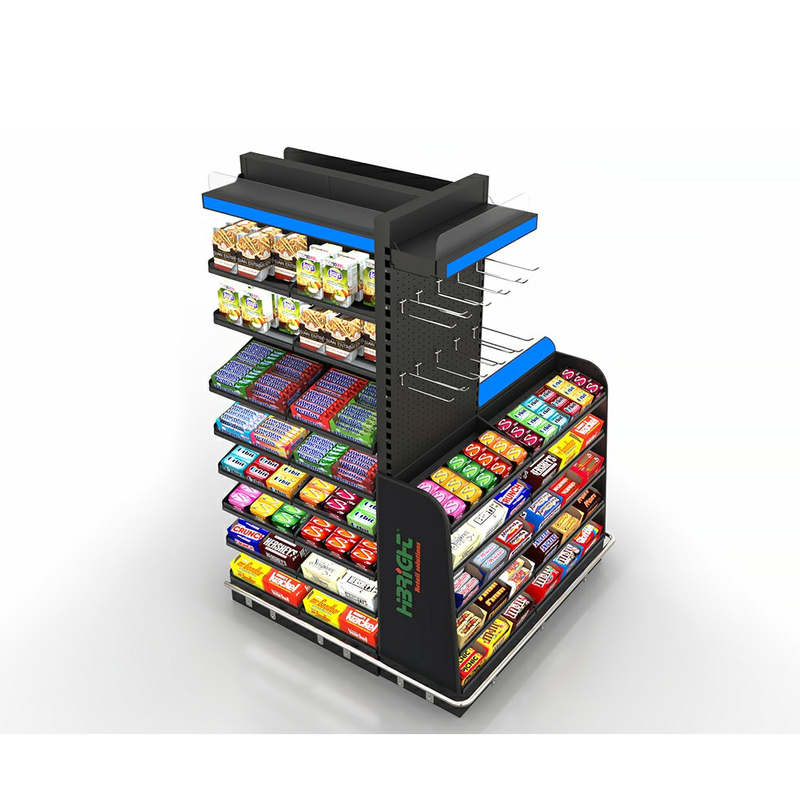 Mostrador de caja con estante de exhibición