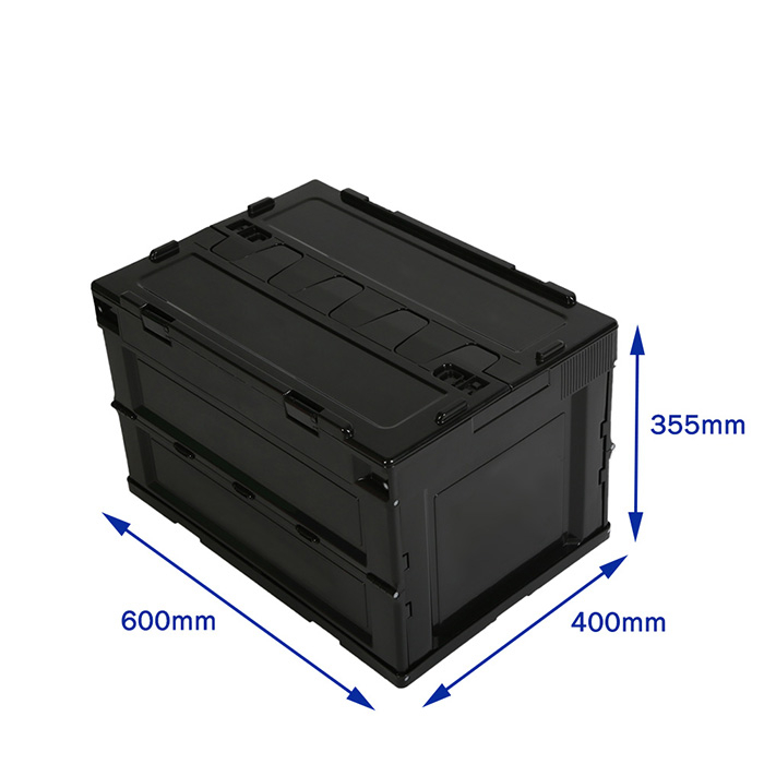 Contenedor de almacenamiento plegable duradero con tapa adjunta