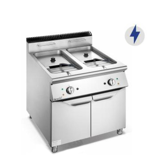 Freidora eléctrica comercial de 2 tanques