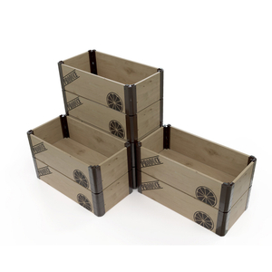 Caja plegable con estampado de madera