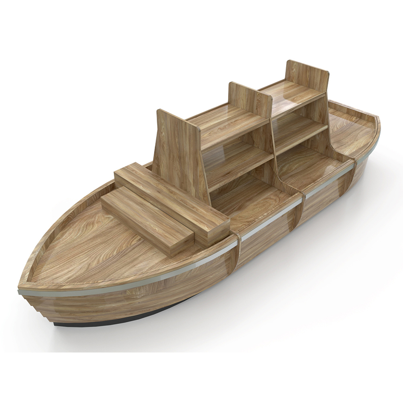 Mesa de promoción de MDF con forma de barco