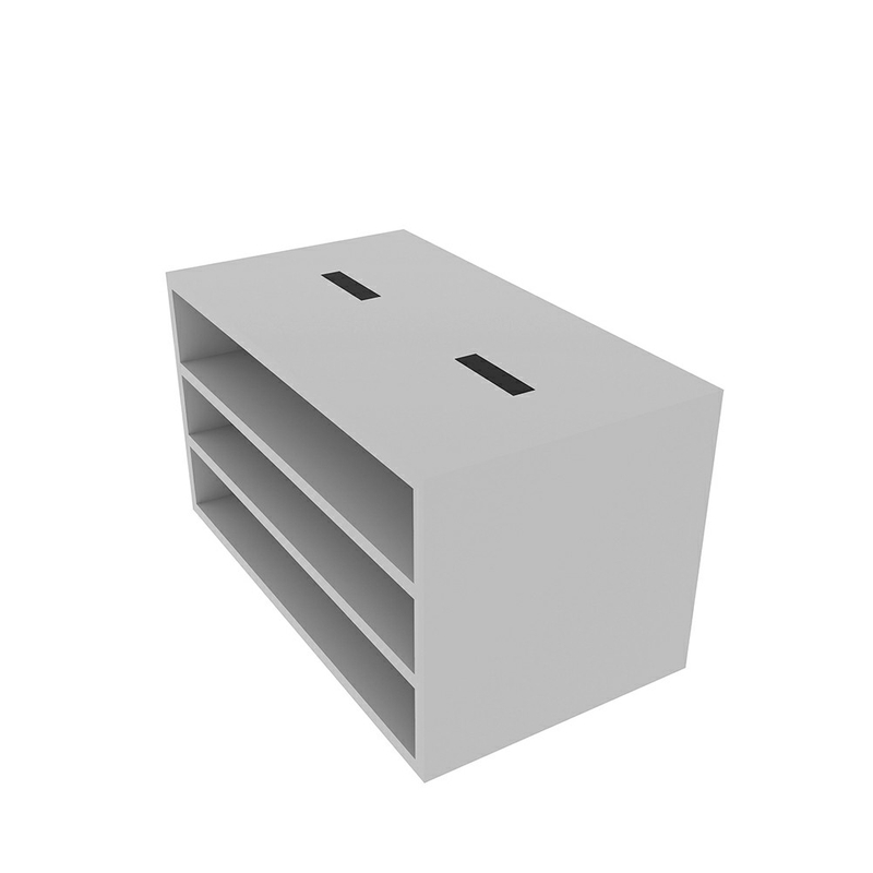Mesa de exhibición con caja de luz