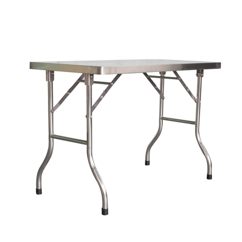 Mesa de trabajo plegable de acero inoxidable