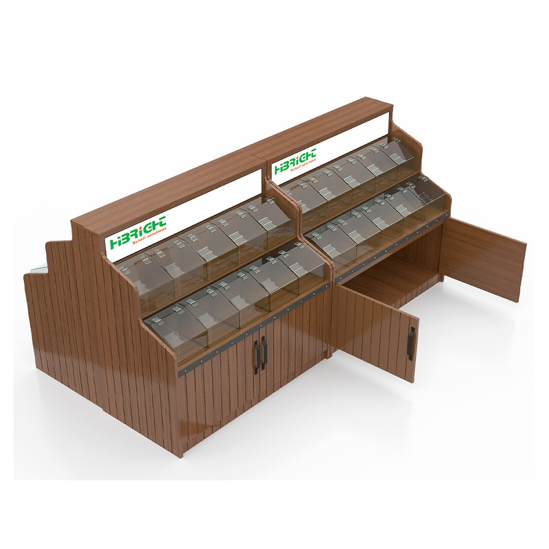 Expositor de madera para snacks