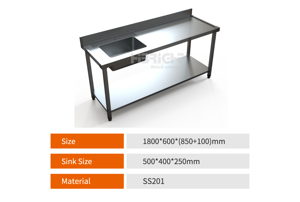 Mesa 3 de acero inoxidable
