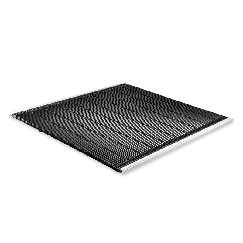 Sistema de empuje de rodillos de estante de alimentación por gravedad de aluminio