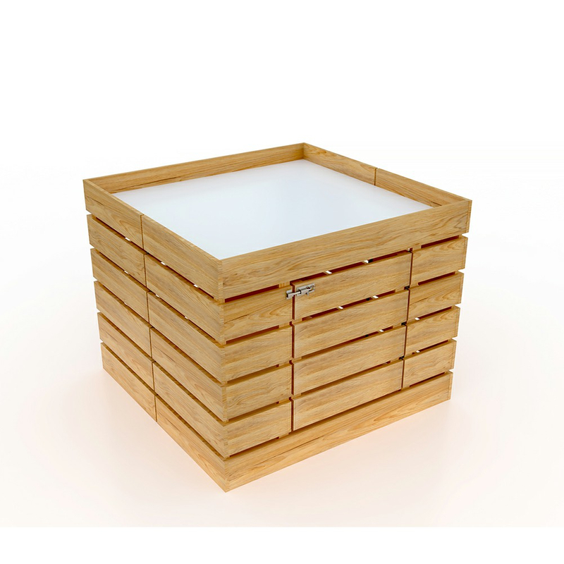 Contenedor de huerto plegable para exhibición de frutas y verduras