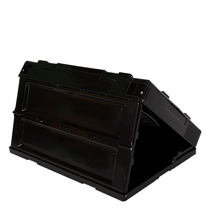 Contenedor de almacenamiento plegable duradero con tapa adjunta