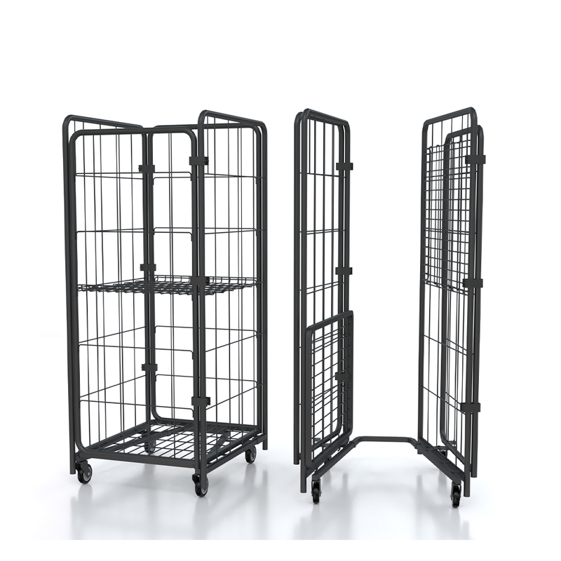 Contenedor rodante logístico plegable