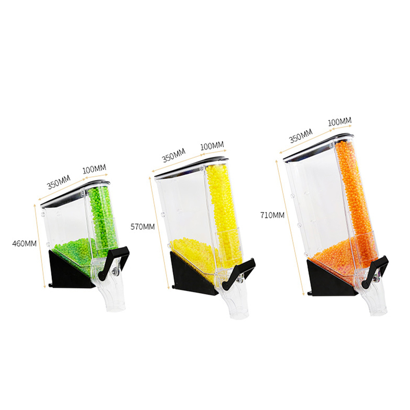 Dispensador de contenedor por gravedad para alimentos secos a granel comercial