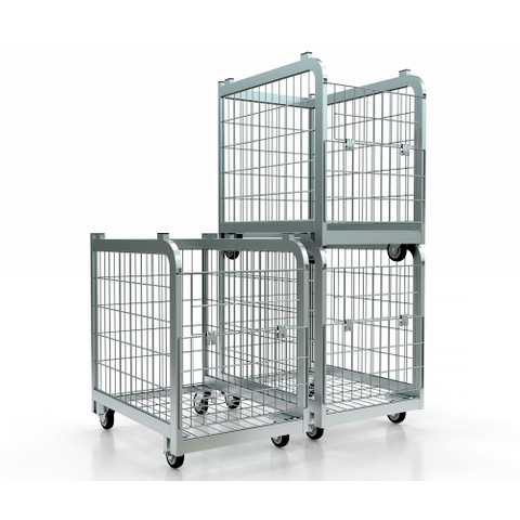 Contenedor rodante apilable
