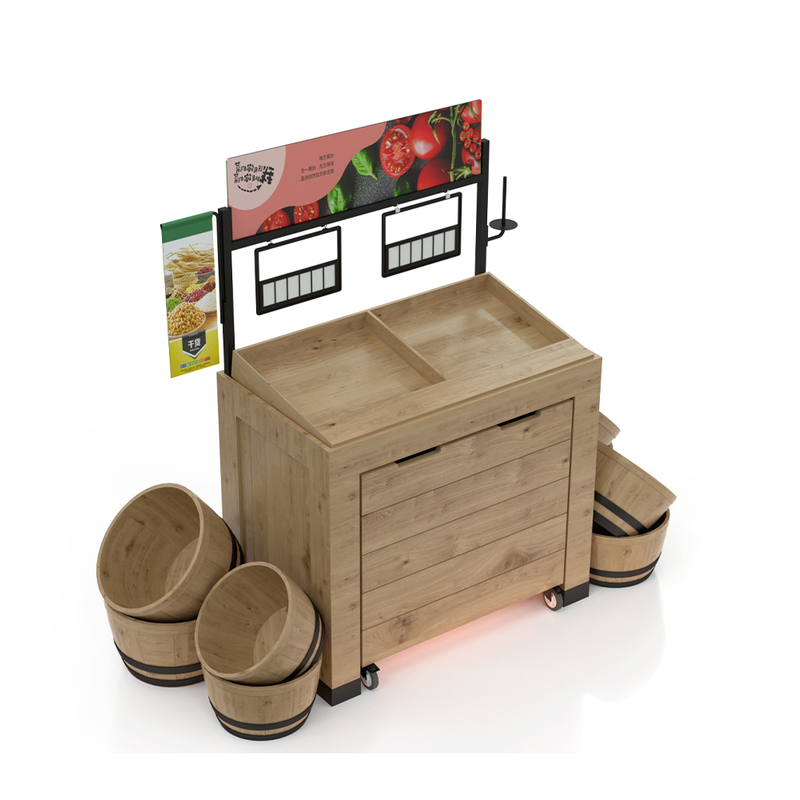 Soporte de exhibición de productos de madera