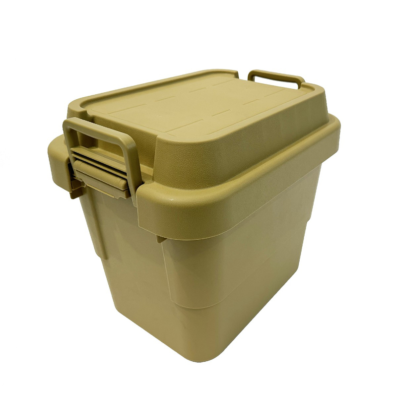 Caja de almacenamiento apilable para coche, herramientas de acampada con acabado para exteriores, gran capacidad de respaldo portátil, rodamiento de carga de 22L y 50L