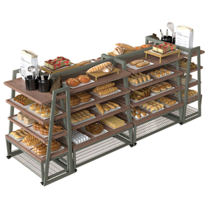 Estante de exhibición de la tienda de panadería