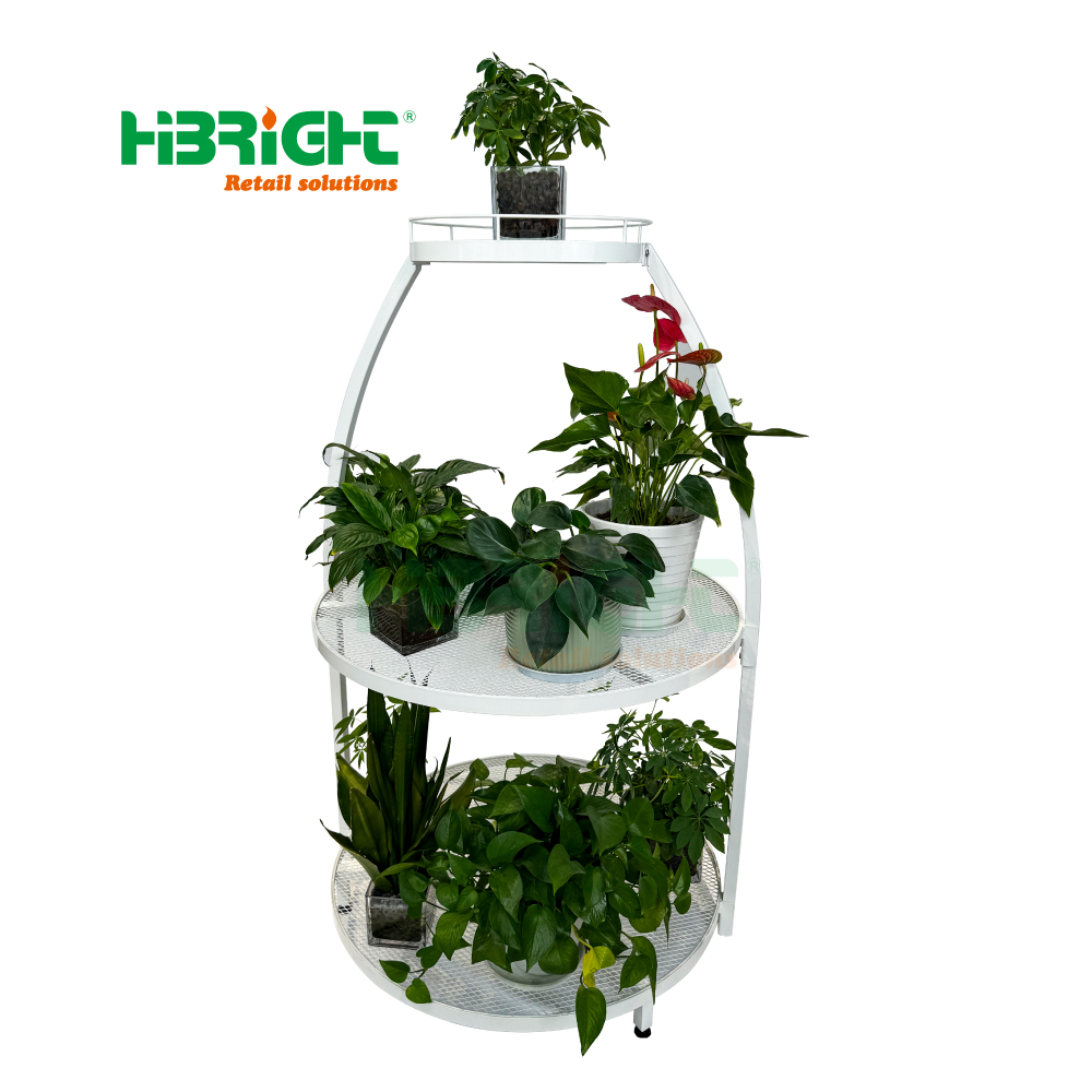 Estante de exhibición de plantas comerciales para tienda