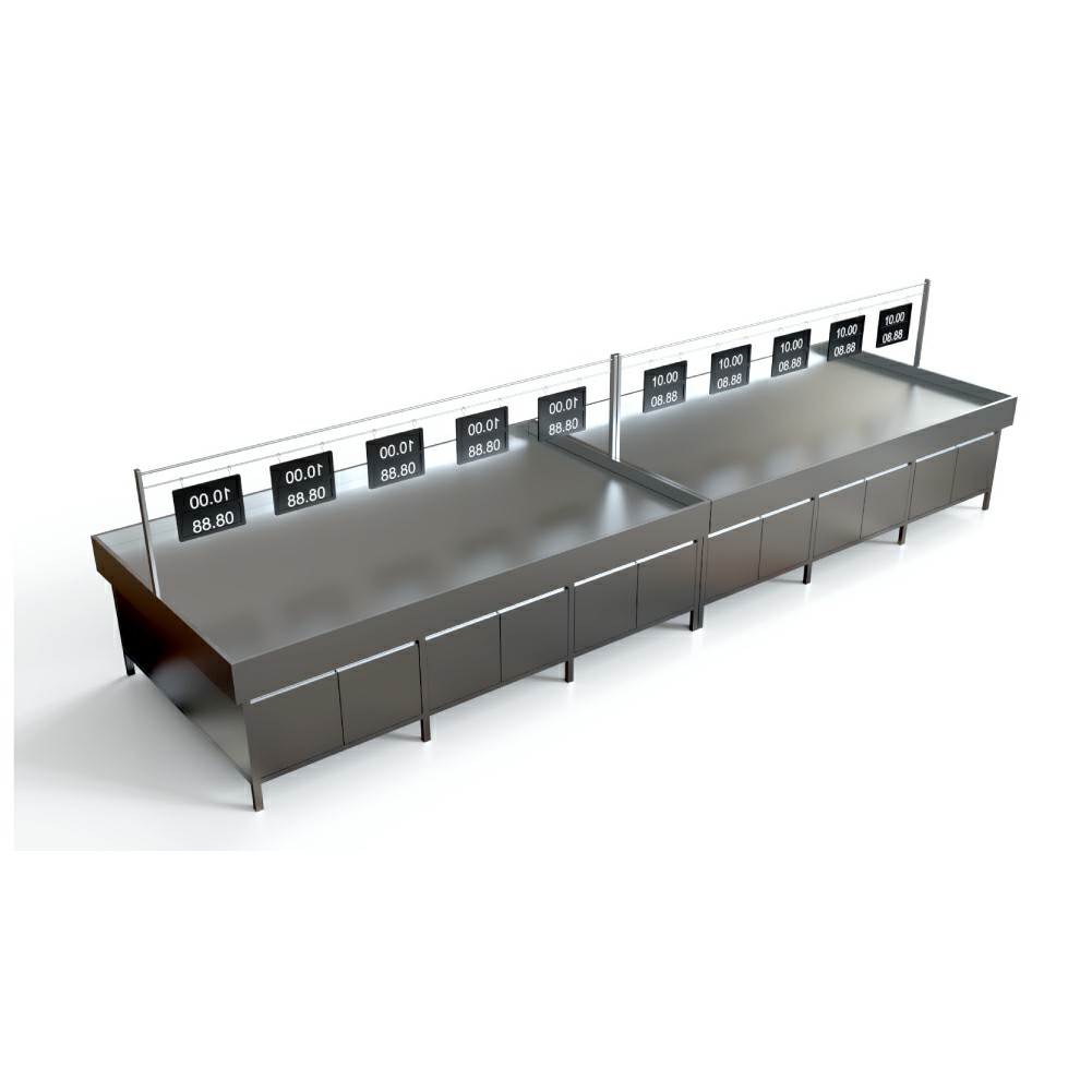 Mesa de hielo de acero inoxidable