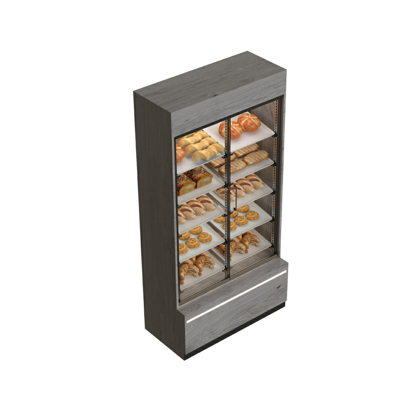 Vitrina de madera para panadería
