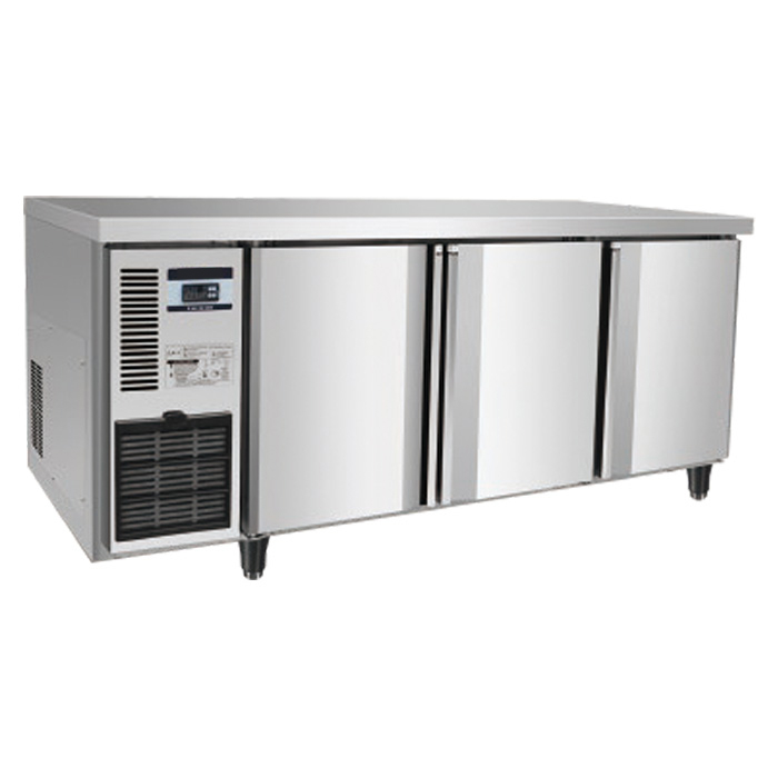 Refrigerador comercial bajo encimera con superficie plana