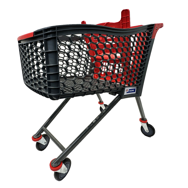 Carrito de compras de plástico ligero para supermercado para tienda de comestibles