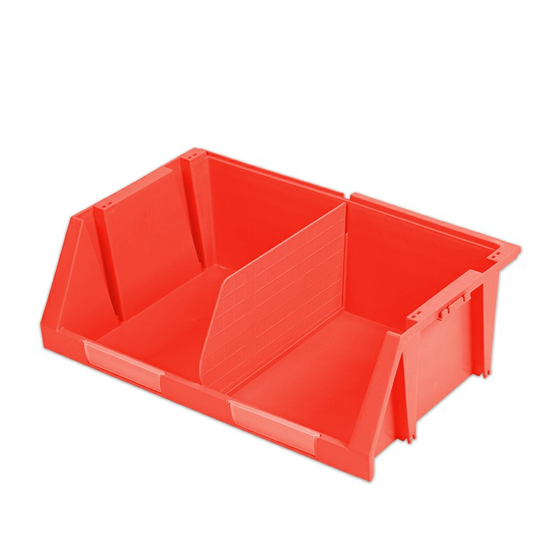 Caja plástica apilable y encajable de la promoción del compartimiento de almacenamiento de Warehouse