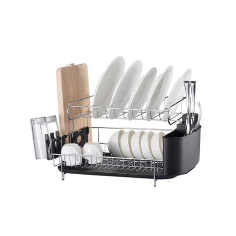 Rejilla para secar platos de cocina sobre fregaderos