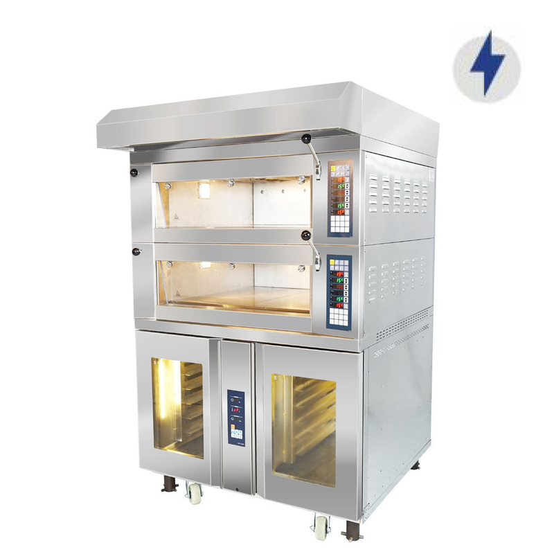 Horno eléctrico comercial de piso combinado para panadería
