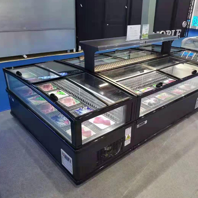 Congelador combinado de isla con exhibición de supermercado ≤-15 ℃
