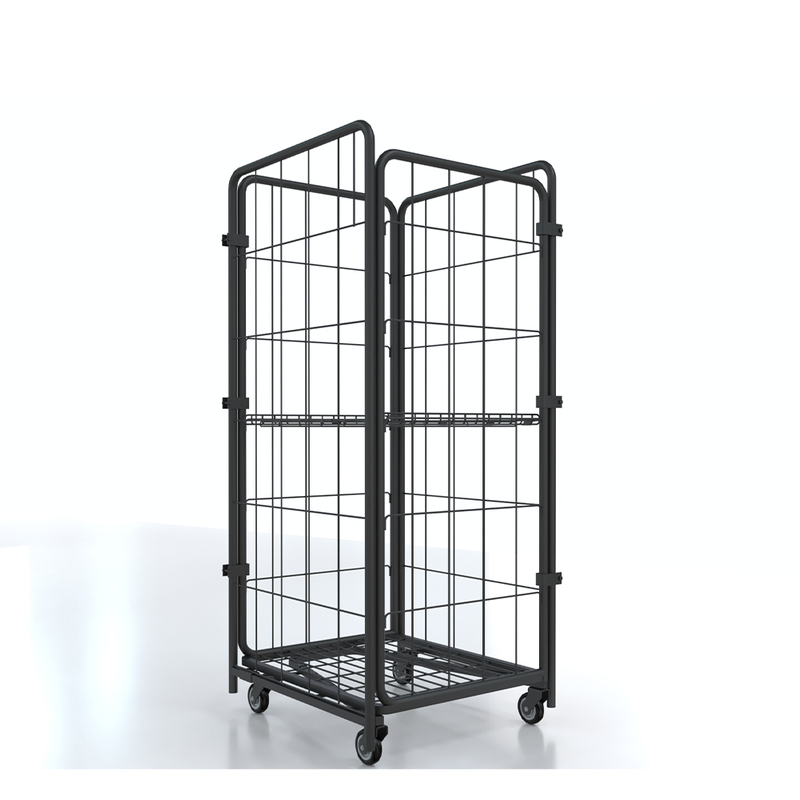 Contenedor rodante logístico plegable