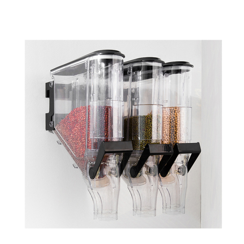 Dispensador de contenedor por gravedad para alimentos secos a granel comercial
